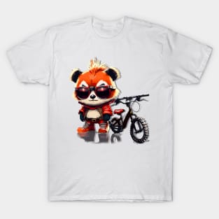 Red Panda with a Bike that is Michael Jackson Inspired T-Shirt